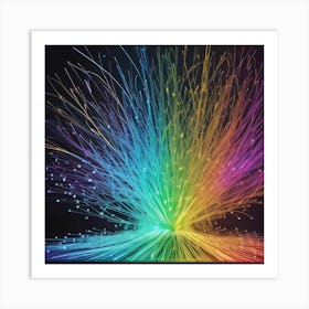 Rainbow Rays Art Print