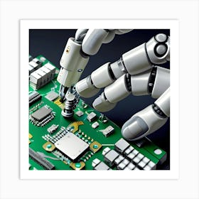 Robotic Hand Art Print