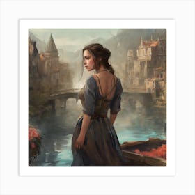 Girl In A Dress Art Print