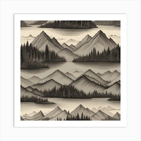 Mountain Landscape 1 Art Print