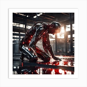 Robot In A Factory Art Print