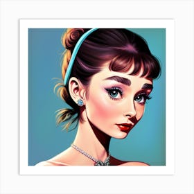 Audrey Hepburn Vintage Reverie Art Print