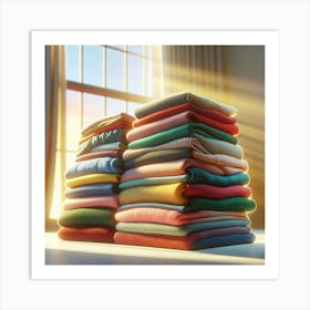 Stack Of Clothes Art Print