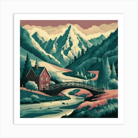 House In The Mountains Art Print