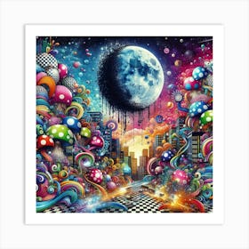 Psychedelic City 8 Art Print