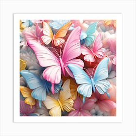 Colorful Butterflies 30 Art Print