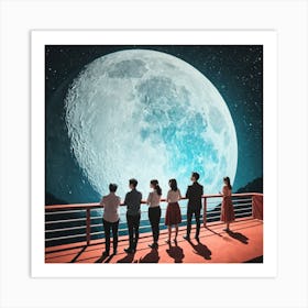 Moon And The Stars 22 Art Print