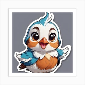 Bird Sticker Art Print