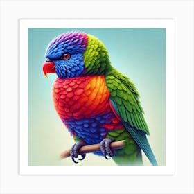 Colorful Parrot Art Print