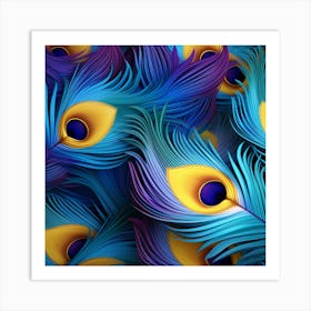 Peacock Feathers 2 Art Print