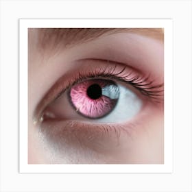 Pink Eye Stock Videos & Royalty-Free Footage 1 Art Print