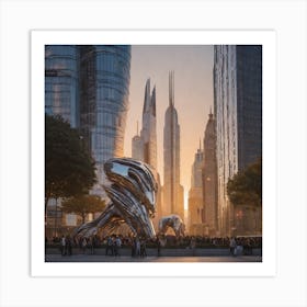 Futuristic Cityscape 57 Art Print