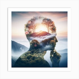 Man'S Head Art Print