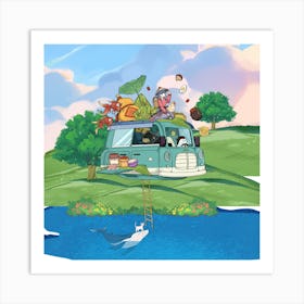 Picnic In The Park Art Print