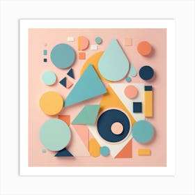 Abstract Geometric Shapes 2 Art Print