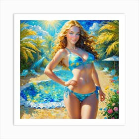 Girl In A Bikini fuk Art Print