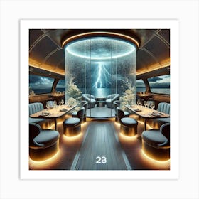 A Futuristic Dining Pod Named Storm Dining Pods Art Print