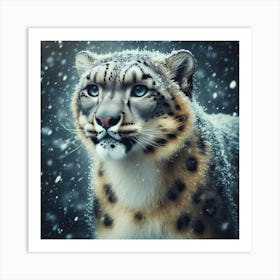 Snow Leopard 16 Art Print