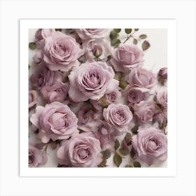 Mauve roses 2 Art Print