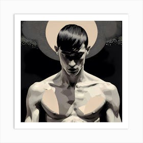 The Male Illustrations Shirtless Male Art Print