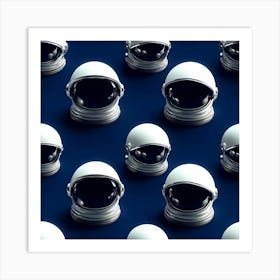 Astronaut Helmets Affiche