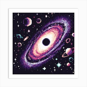 Pixelated Universe 4 Art Print