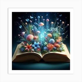 Open Book Art Print