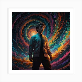 Man In The Spiral Art Print