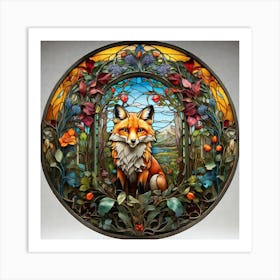 Fox In The Forest Art Print