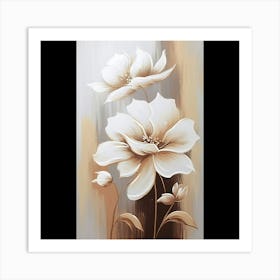 White Flowers 4 Art Print