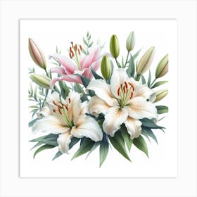 Lilies 3 Art Print