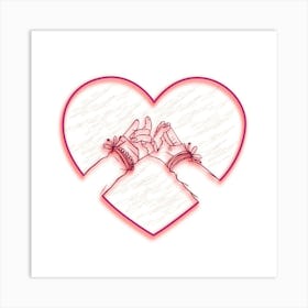 Friendship Heart Art Print