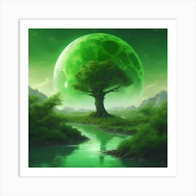 Green Tree In The Forest Art Print