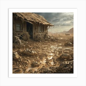 Shack In The Mud Art Print