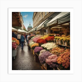 Flower Market Poster Berlin Germany 2 Art Print 0 Art Print