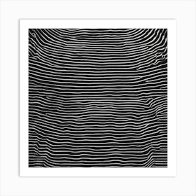 Monochrome Snake Straight Line (2) Art Print