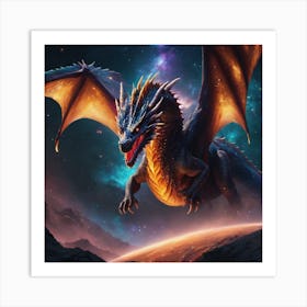 Dragon In Space 1 Art Print