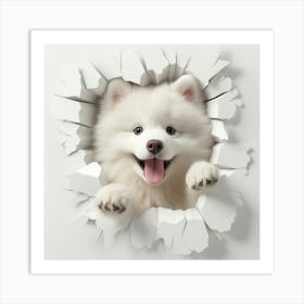 Samoyed Dog Art Print