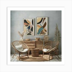 Rattan Furniture Set Art Print