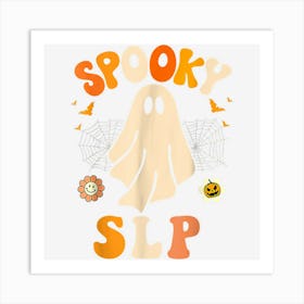 Spooky Slp Groovy Halloween Speech Language Pathologist Art Print