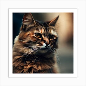 Portrait Of A Cat Art Print