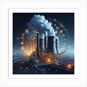 Futuristic Industrial City Art Print