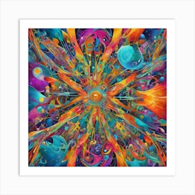 Psychedelic Explosion Art Print