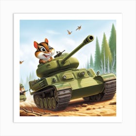 Chipmunk Warfare Art Print