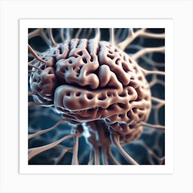 Brain In 3d 10 Art Print