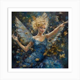 Lovely Blue Fairy Art Print