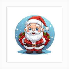 Santa Claus With Gifts 1 Art Print