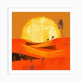 Desert Sunset Poster