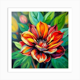 Dahlia Flower Art Print