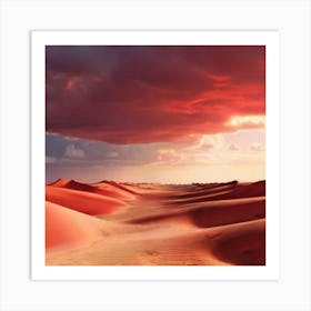 Sunset In The Desert 2 Art Print